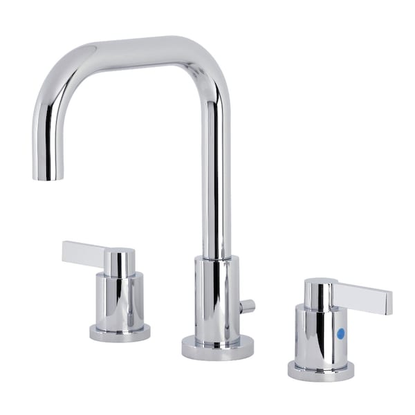 Kingston Brass FSC8931NDL NuvoFusion Widespread Bathroom Faucet W/ Brass Pop-Up, Chrm FSC8931NDL - main